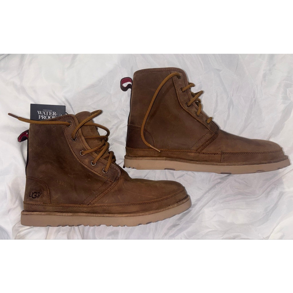 New UGG Men’s 10 Outdoor Luxe Waterproof Leather Fleece Lined Winter Boots NWT - Picture 5 of 10